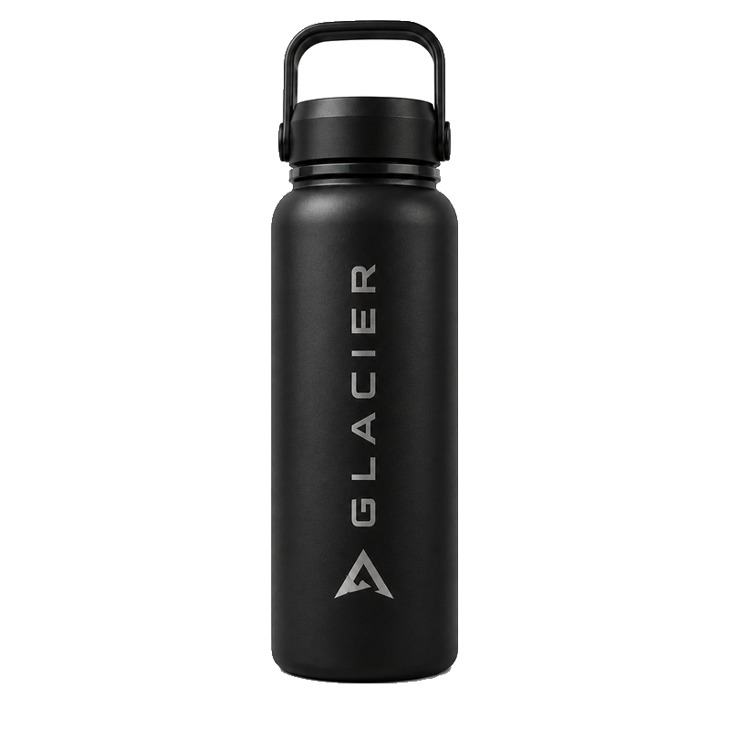 GLACIER bottle with logo detail
